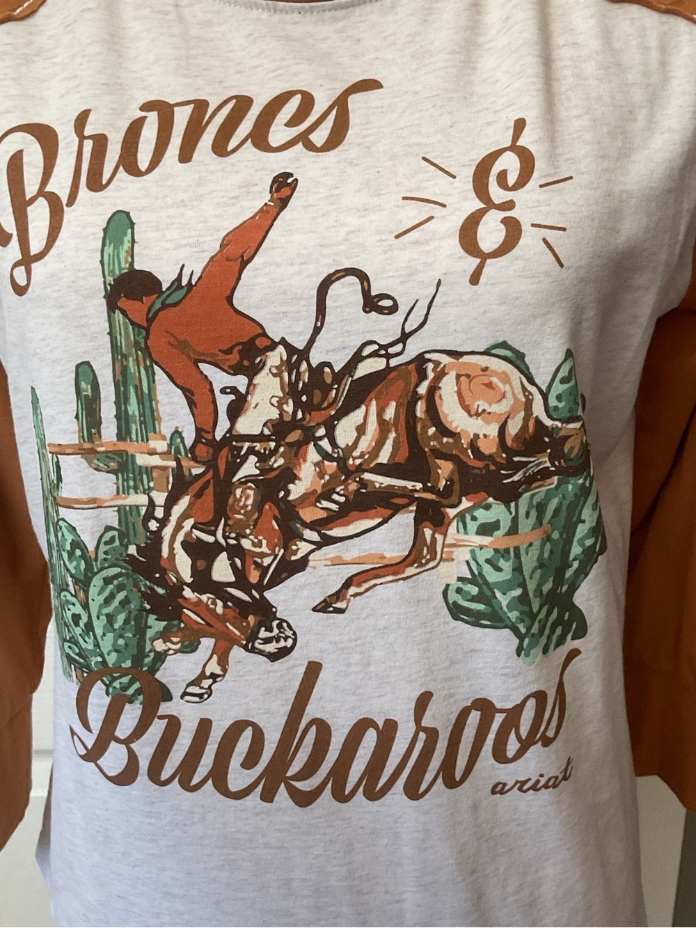 Ariat Rust-Trim Raglan Collar Tee - Picture 2 of 6